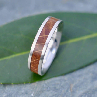 Comfort Lados Bourbon Barrel Wedding Band - Naturaleza Organic Jewelry & Wood Rings