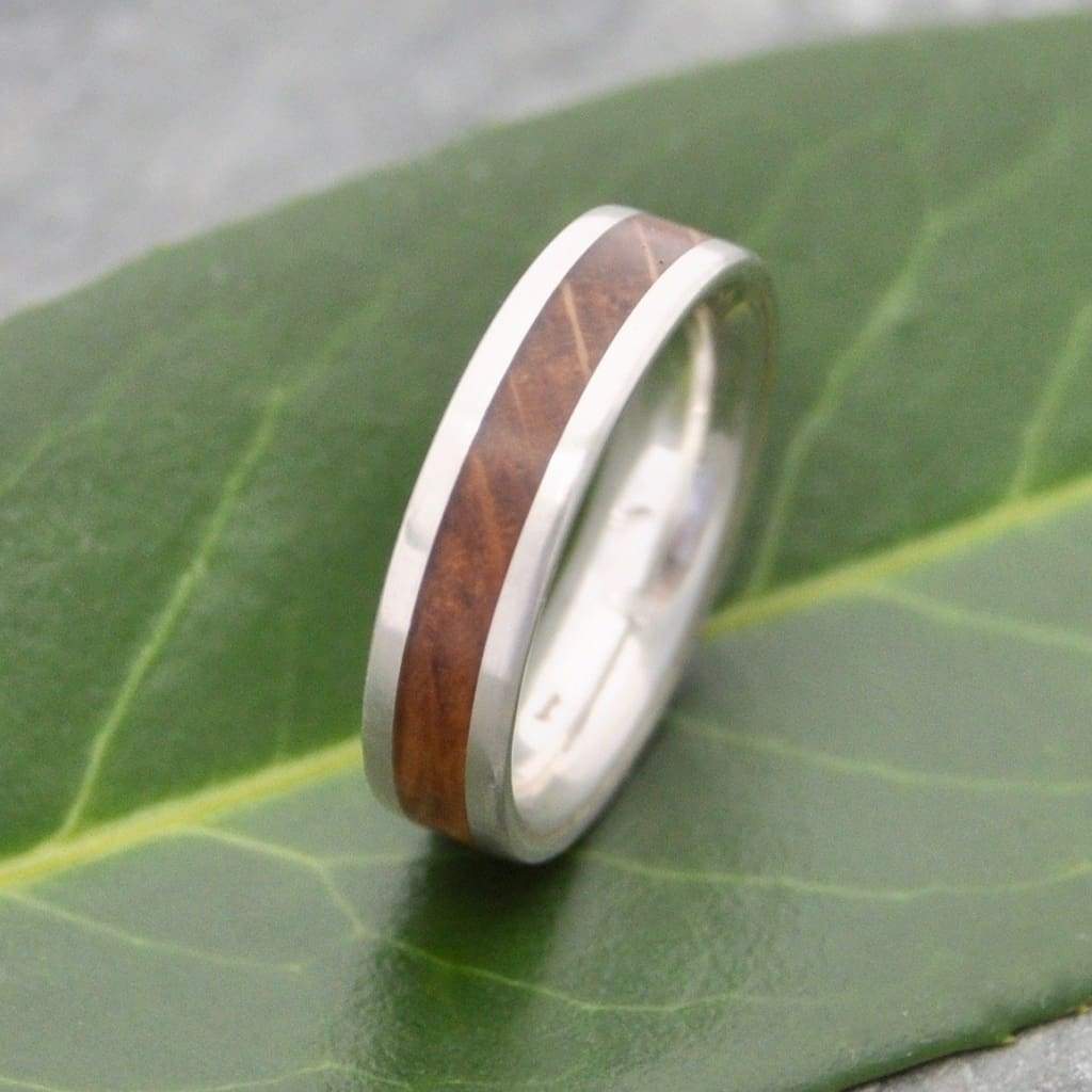 Comfort Lados Bourbon Barrel Wedding Band - Naturaleza Organic Jewelry & Wood Rings