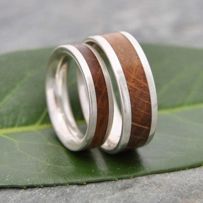 Comfort Lados Bourbon Barrel Wedding Band - Naturaleza Organic Jewelry & Wood Rings