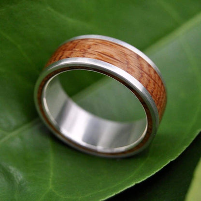 Lados Kentucky Bourbon Barrel Wood Ring Sterling Silver - Naturaleza Organic Jewelry & Wood Rings