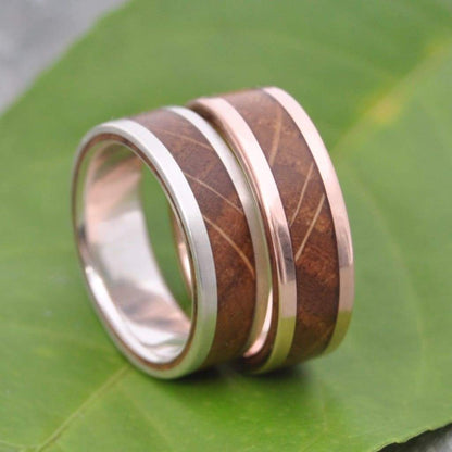 Lados Kentucky Bourbon Barrel Wood Ring Sterling Silver - Naturaleza Organic Jewelry & Wood Rings