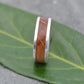 Bourbon Barrel Ring with White Gold, Lados Kentucky Bourbon Barrel Wood Ring - Naturaleza Organic Jewelry & Wood Rings