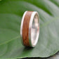 White Gold Kentucky Bourbon Barrel Ring, Lados Wood Ring - Naturaleza Organic Jewelry & Wood Rings
