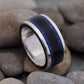 Lapis Lazuli Inlay Wood Ring with Recycled Sterling Silver, Lados Lapiz Azul - Naturaleza Organic Jewelry & Wood Rings