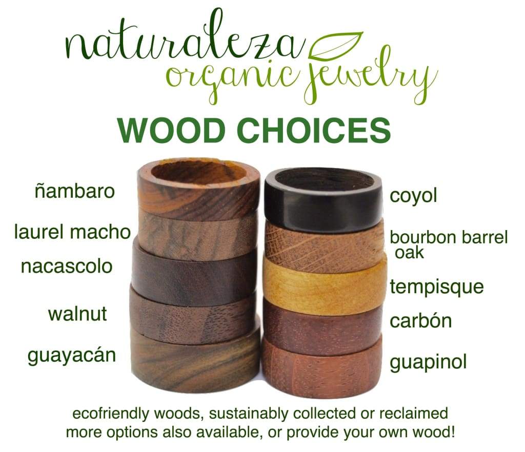 Lados-Linea Nacascolo Wood Ring - Naturaleza Organic Jewelry & Wood Rings