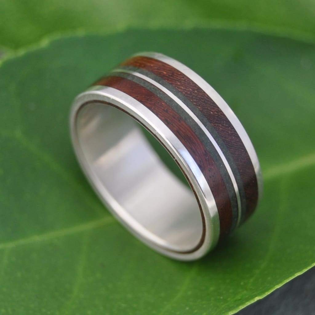 Lados-Linea Verde Nacascolo Wood Ring - Naturaleza Organic Jewelry & Wood Rings