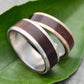 White Gold and Silver Wood Wedding Ring, Lados Nacascolo - Naturaleza Organic Jewelry & Wood Rings
