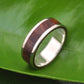 White Gold Cocobolo Wood Wedding Band, Lados Nambaro Wood Ring - Naturaleza Organic Jewelry & Wood Rings