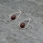Lagrima Earrings with Guanacaste Seed - teardrop dangle sterling silver earrings ecofriendly earrings organic earrings