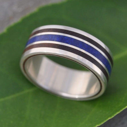 Meridian Lapiz Coyol Stone and Wood Ring - Naturaleza Organic Jewelry & Wood Rings
