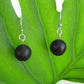 Noche Negra Earrings, Organic Black Patacon Seed Earrings - Naturaleza Organic Jewelry & Wood Rings