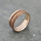 Yellow Gold Kentucky Bourbon Barrel Wood Ring, Comfort Fit Siempre 14K Recycled Gold - Naturaleza Organic Jewelry & Wood Rings