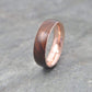 Rose Gold Laurel Macho Wooden Wedding Band, Comfort Fit Siempre Wood Ring - Naturaleza Organic Jewelry & Wood Rings