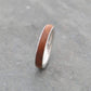 Lignum Vitae Wood Ring, Sterling Silver Comfort Fit Siempre - Naturaleza Organic Jewelry & Wood Rings