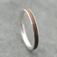 Walnut Wooden Ring, 3mm Thin Band Comfort Fit Siempre - Naturaleza Organic Jewelry & Wood Rings