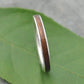 Walnut Wooden Ring, 3mm Thin Band Comfort Fit Siempre - Naturaleza Organic Jewelry & Wood Rings