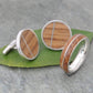 Bourbon Barrel Solsticio Cufflinks - Naturaleza Organic Jewelry & Wood Rings
