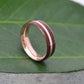 Rose Gold Solsticio Guapinol Wood Ring,  Eco friendly 14k recycled wedding band, Rose Gold And Wood Wedding Ring, Wooden Wedding Band