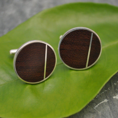 Solsticio Nacascolo Wood Cufflinks - Naturaleza Organic Jewelry & Wood Rings