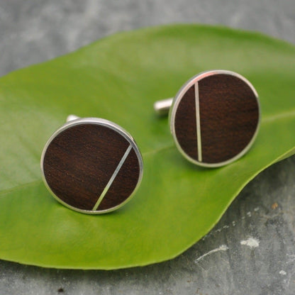Solsticio Nacascolo Wood Cufflinks - Naturaleza Organic Jewelry & Wood Rings