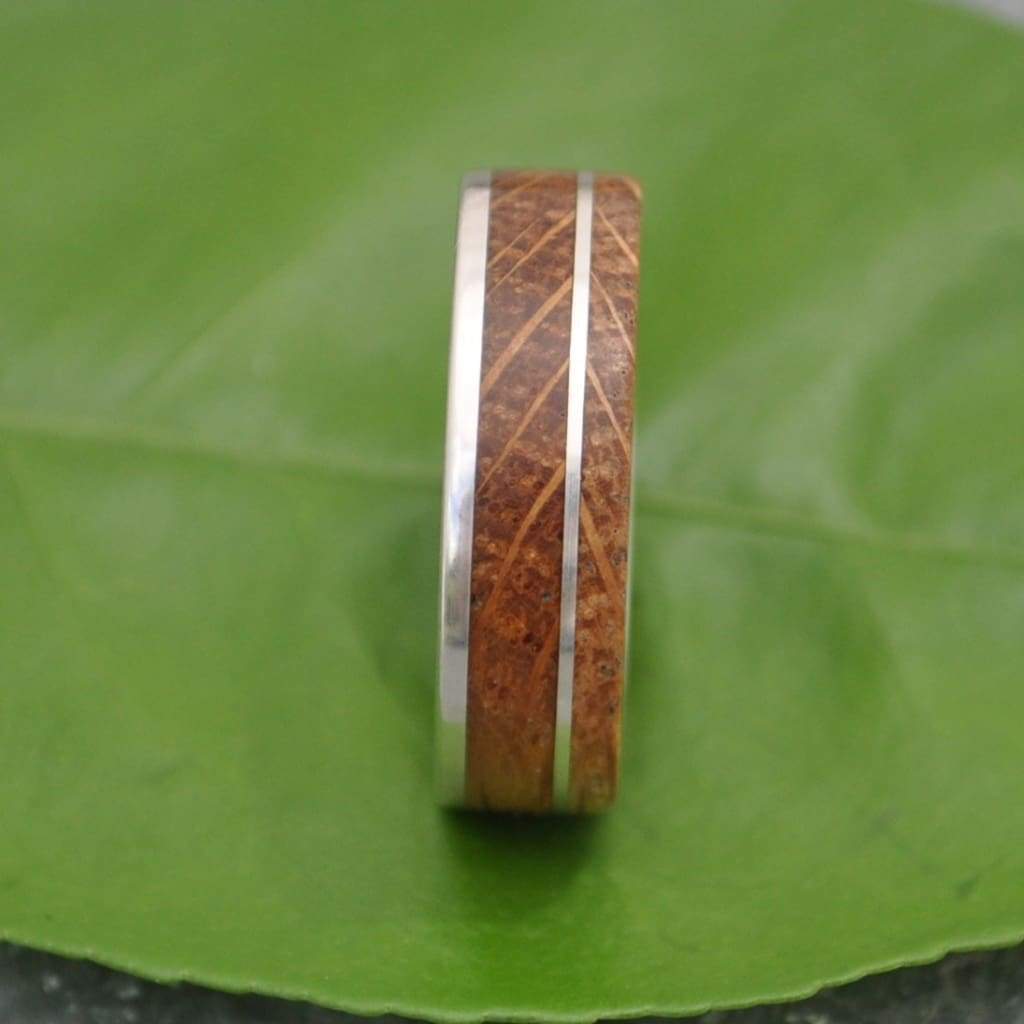 Bourbon Barrel Wood Ring, Whiskey Barrel Ring - Un Lado Asi Wood Ring - Naturaleza Organic Jewelry & Wood Rings