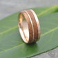 Yellow Gold Bourbon Barrel Wedding Ring, Un Lado Asi Wood Ring - Naturaleza Organic Jewelry & Wood Rings