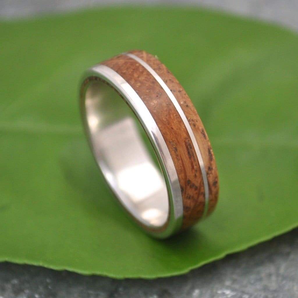 Kentucky Bourbon Barrel Wedding Band, Un Lado Asi Wood Ring - Naturaleza Organic Jewelry & Wood Rings