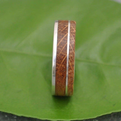 Kentucky Bourbon Barrel Wedding Band, Un Lado Asi Wood Ring - Naturaleza Organic Jewelry & Wood Rings
