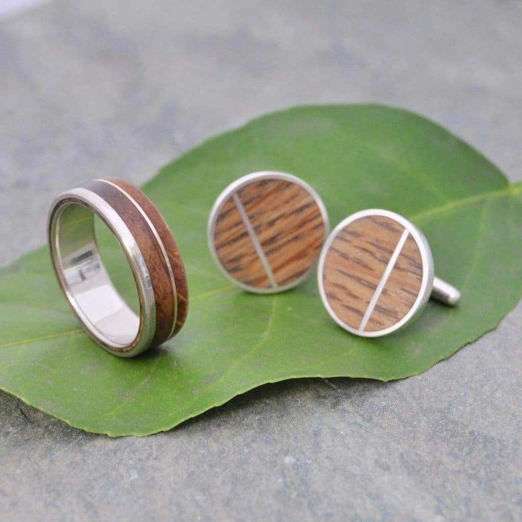 Kentucky Bourbon Barrel Wedding Band, Un Lado Asi Wood Ring - Naturaleza Organic Jewelry & Wood Rings