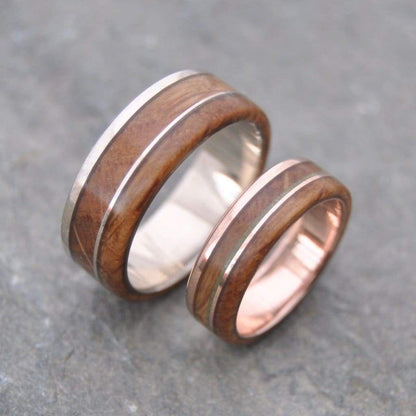 Kentucky Bourbon Barrel Wedding Band, Un Lado Asi Wood Ring - Naturaleza Organic Jewelry & Wood Rings