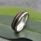 Un Lado Asi Nacascolo Wood with Gold and Silver Wooden Ring Yellow Gold Wood Rings