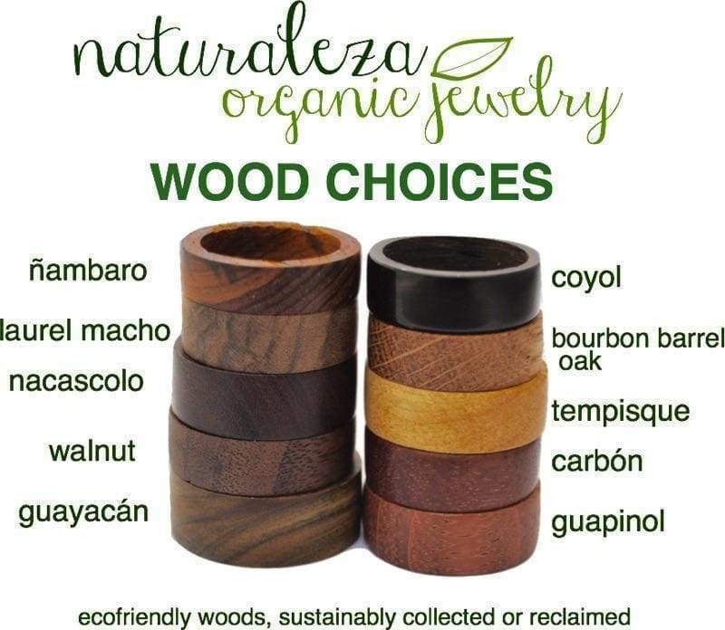 Vida Coyol and Turquoise Wood Ring - Naturaleza Organic Jewelry & Wood Rings