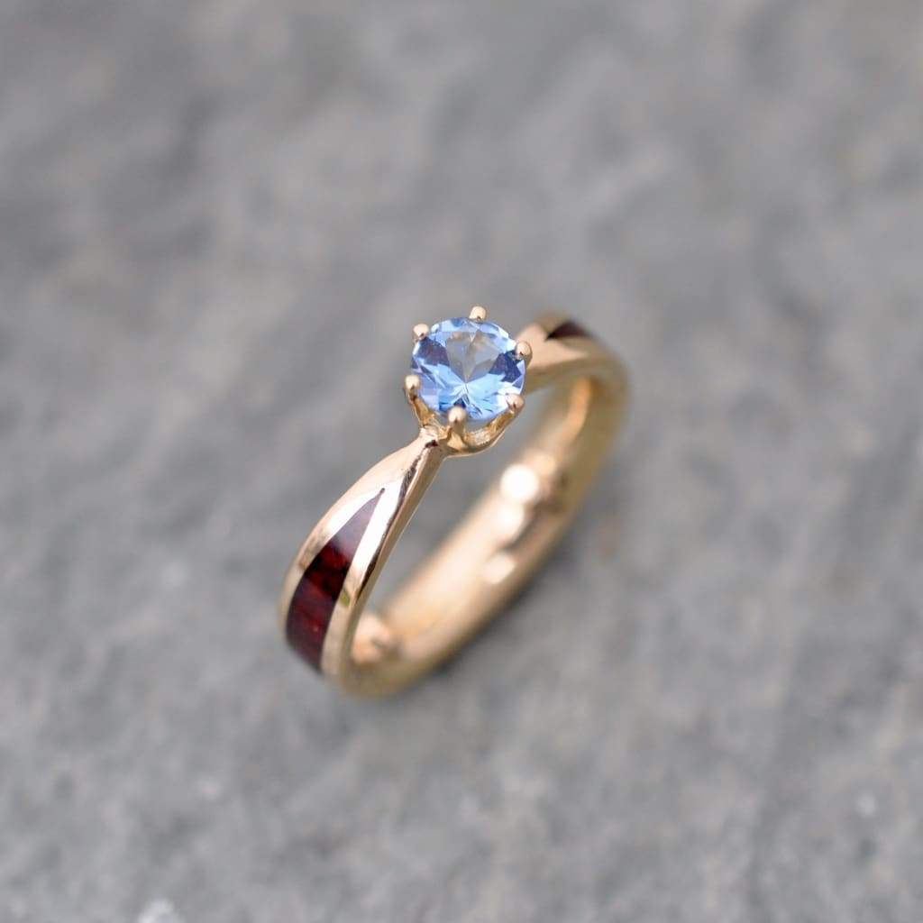 Wood and hot sale sapphire ring