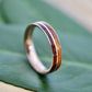 Yellow Gold Wood Wedding Band Asi Ñambaro Wood Ring Cocobolo Recycled Gold Wood Ring Mens Wooden Ring Comfort Fit Wood Ring